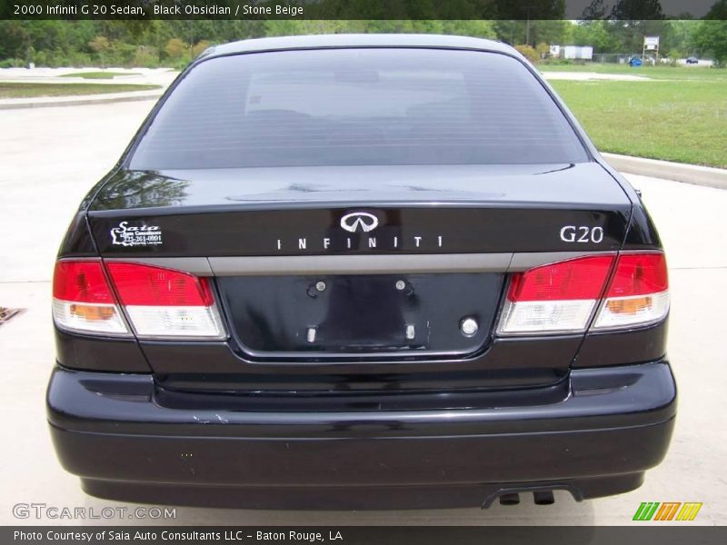 Black Obsidian / Stone Beige 2000 Infiniti G 20 Sedan