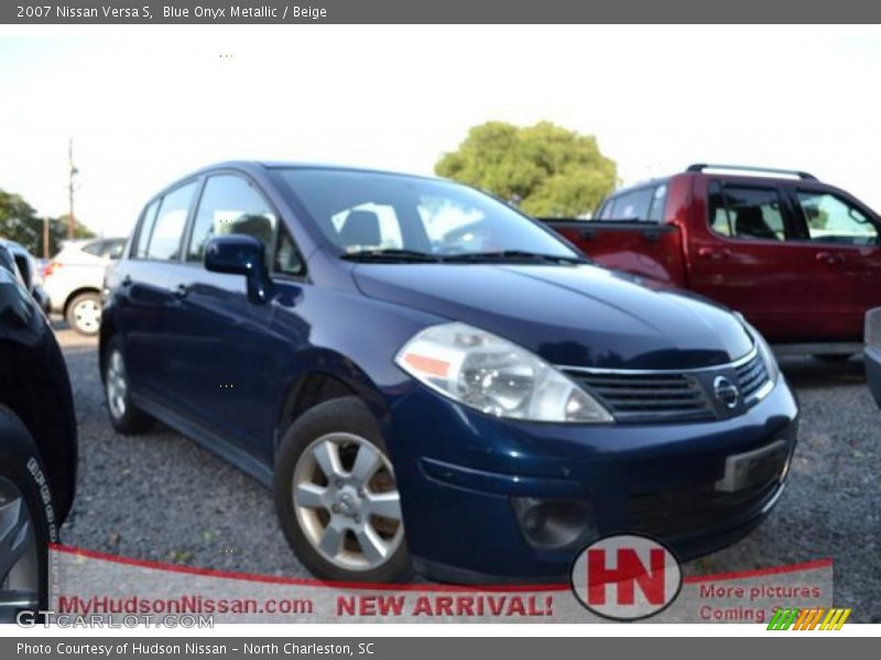 Blue Onyx Metallic / Beige 2007 Nissan Versa S