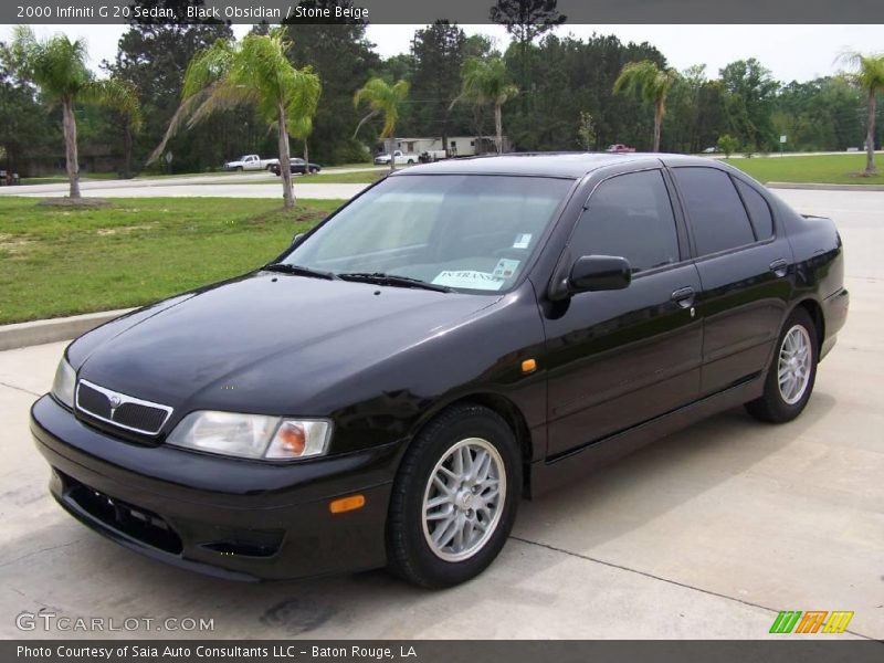 Black Obsidian / Stone Beige 2000 Infiniti G 20 Sedan