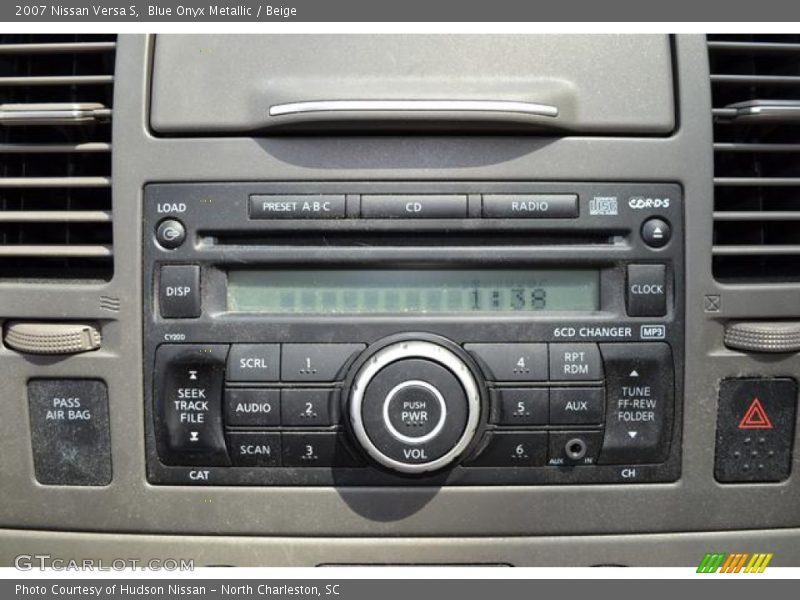 Blue Onyx Metallic / Beige 2007 Nissan Versa S