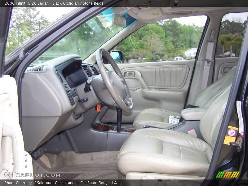 Black Obsidian / Stone Beige 2000 Infiniti G 20 Sedan