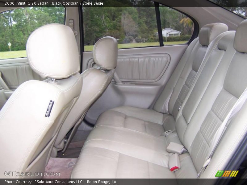Black Obsidian / Stone Beige 2000 Infiniti G 20 Sedan