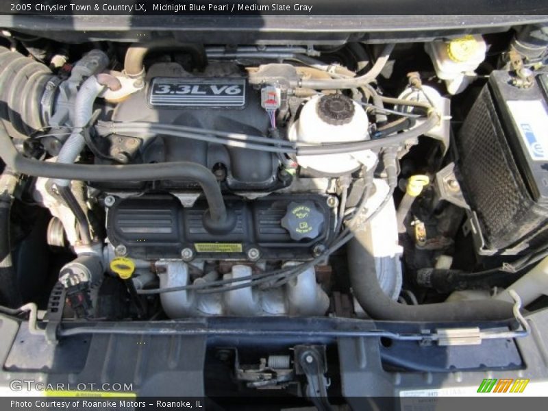 Midnight Blue Pearl / Medium Slate Gray 2005 Chrysler Town & Country LX