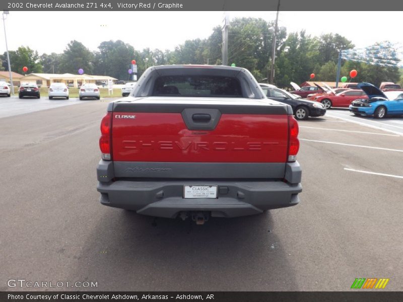 Victory Red / Graphite 2002 Chevrolet Avalanche Z71 4x4