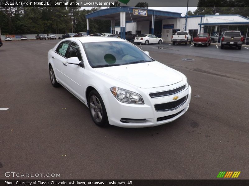Summit White / Cocoa/Cashmere 2012 Chevrolet Malibu LT