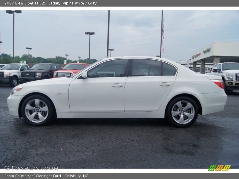 Alpine White / Grey 2007 BMW 5 Series 525i Sedan