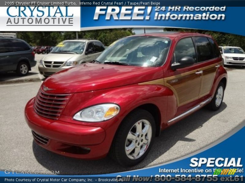 Inferno Red Crystal Pearl / Taupe/Pearl Beige 2005 Chrysler PT Cruiser Limited Turbo