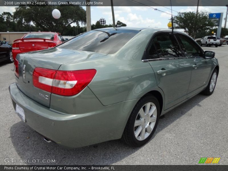 Moss Green Metallic / Light Stone 2008 Lincoln MKZ Sedan