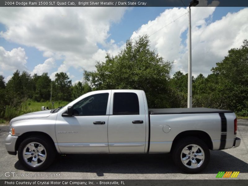 Bright Silver Metallic / Dark Slate Gray 2004 Dodge Ram 1500 SLT Quad Cab