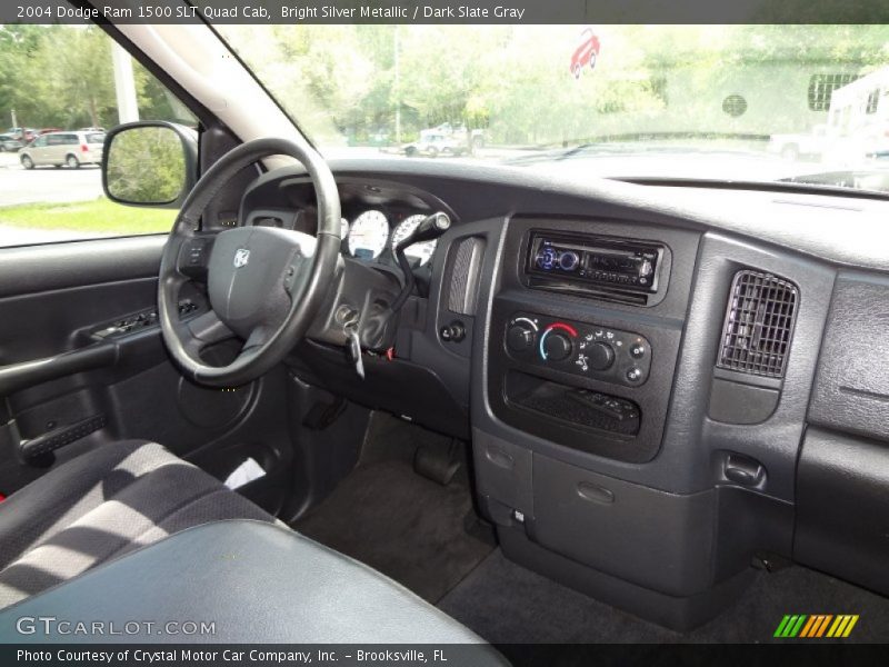 Bright Silver Metallic / Dark Slate Gray 2004 Dodge Ram 1500 SLT Quad Cab