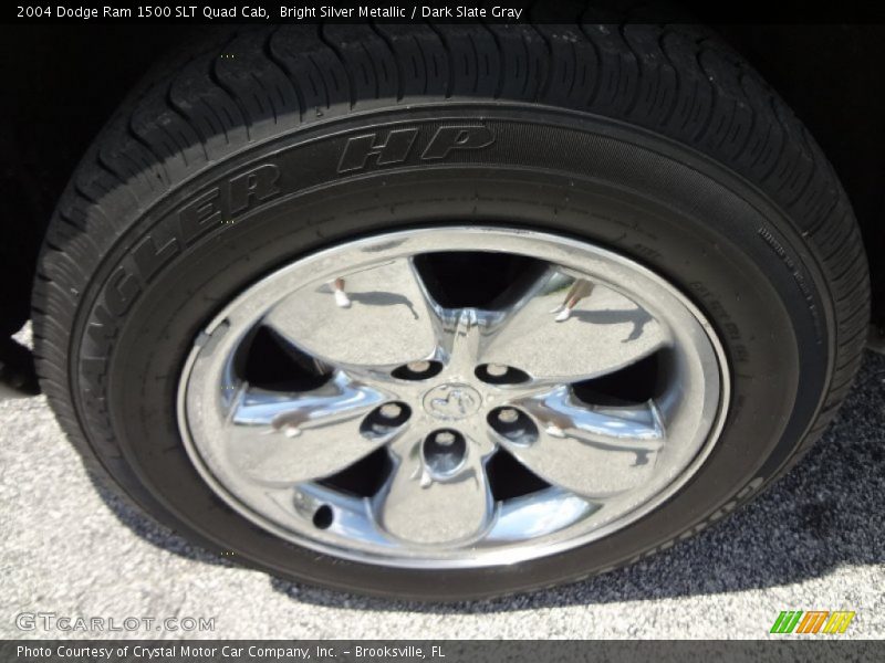 Bright Silver Metallic / Dark Slate Gray 2004 Dodge Ram 1500 SLT Quad Cab