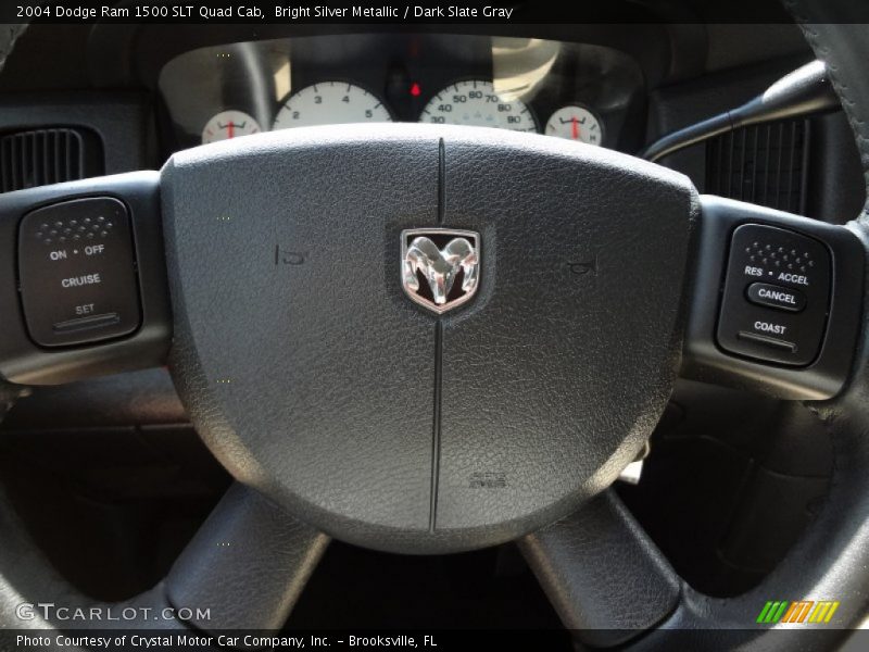 Bright Silver Metallic / Dark Slate Gray 2004 Dodge Ram 1500 SLT Quad Cab