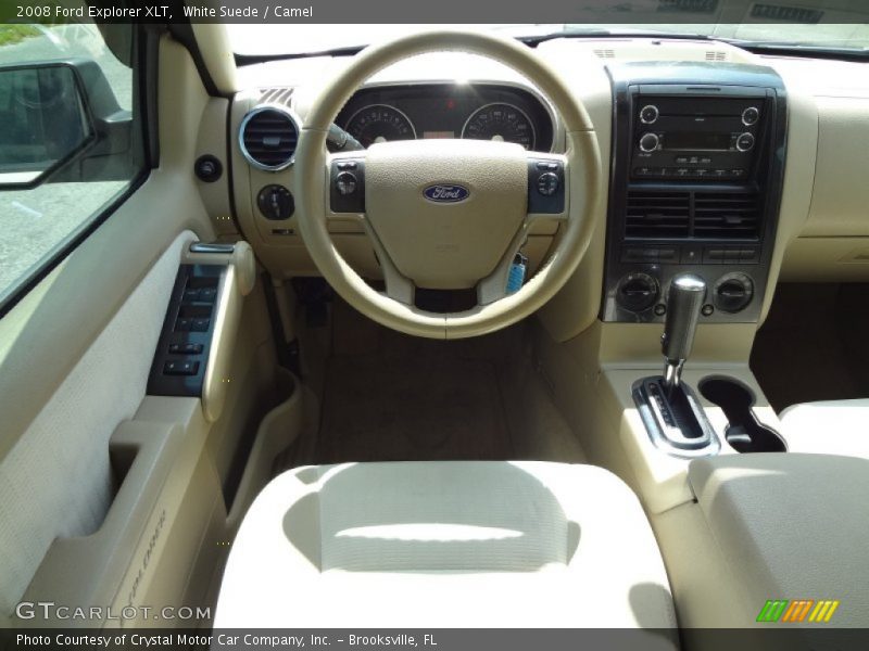 White Suede / Camel 2008 Ford Explorer XLT