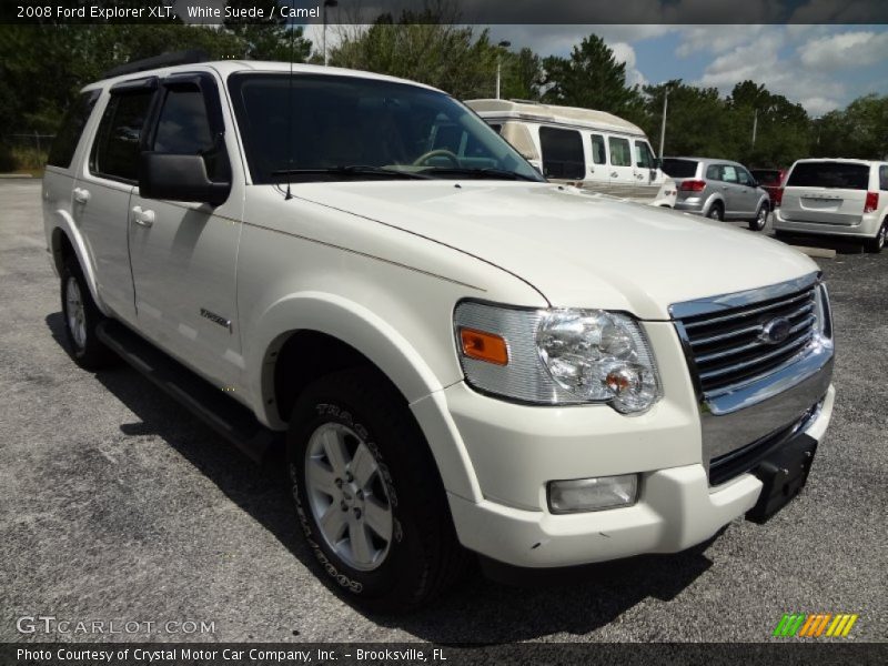 White Suede / Camel 2008 Ford Explorer XLT