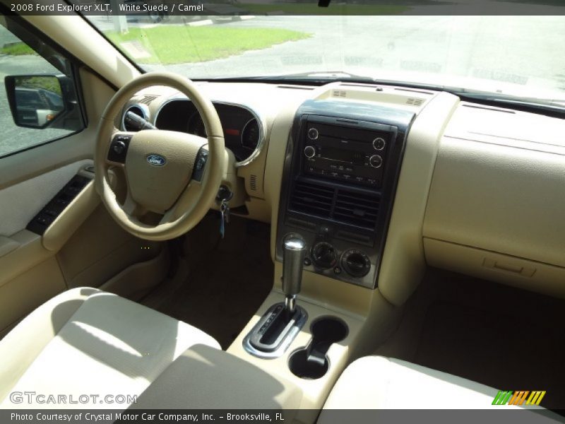 White Suede / Camel 2008 Ford Explorer XLT
