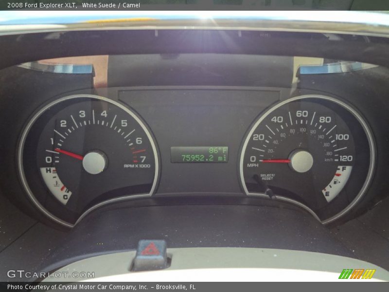 White Suede / Camel 2008 Ford Explorer XLT