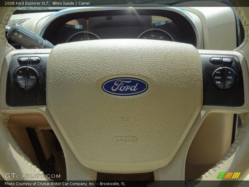 White Suede / Camel 2008 Ford Explorer XLT
