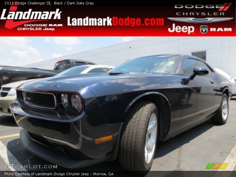 Black / Dark Slate Gray 2011 Dodge Challenger SE