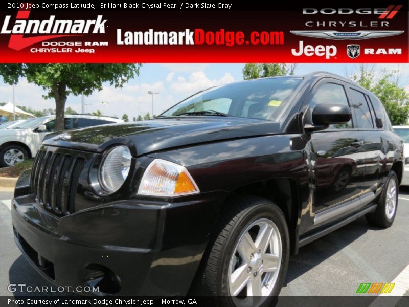 Brilliant Black Crystal Pearl / Dark Slate Gray 2010 Jeep Compass Latitude