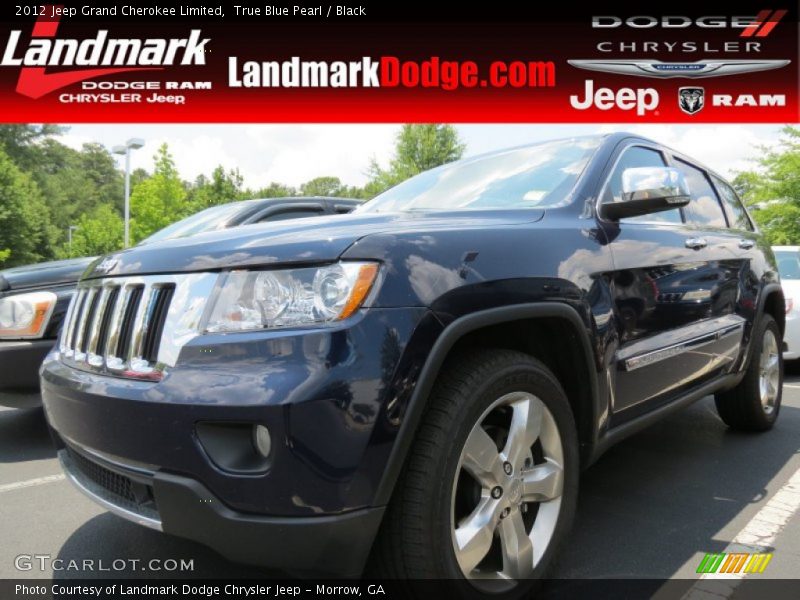 True Blue Pearl / Black 2012 Jeep Grand Cherokee Limited