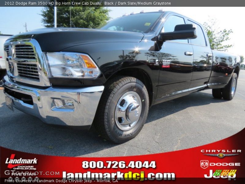 Black / Dark Slate/Medium Graystone 2012 Dodge Ram 3500 HD Big Horn Crew Cab Dually