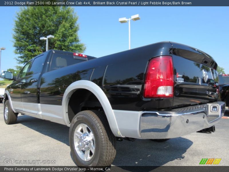 Brilliant Black Crystal Pearl / Light Pebble Beige/Bark Brown 2012 Dodge Ram 2500 HD Laramie Crew Cab 4x4