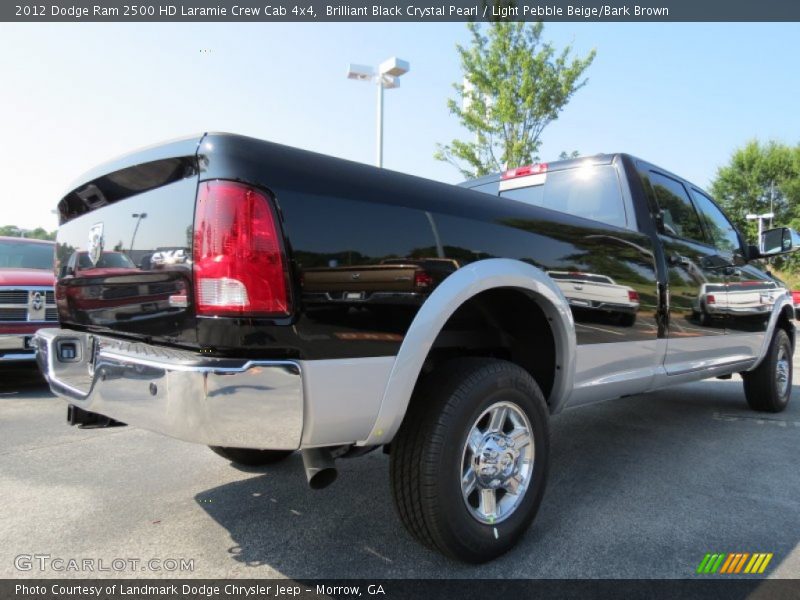 Brilliant Black Crystal Pearl / Light Pebble Beige/Bark Brown 2012 Dodge Ram 2500 HD Laramie Crew Cab 4x4