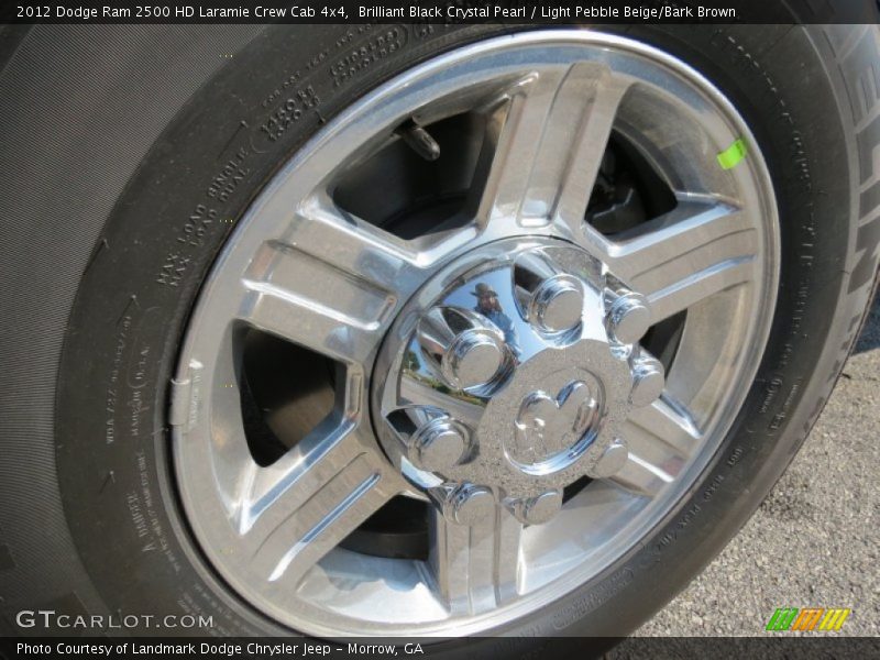 Brilliant Black Crystal Pearl / Light Pebble Beige/Bark Brown 2012 Dodge Ram 2500 HD Laramie Crew Cab 4x4