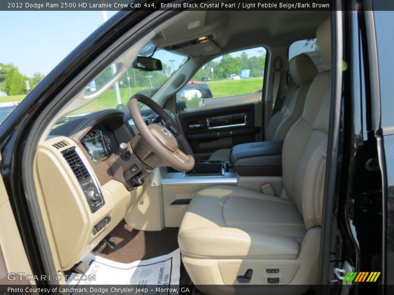 Brilliant Black Crystal Pearl / Light Pebble Beige/Bark Brown 2012 Dodge Ram 2500 HD Laramie Crew Cab 4x4