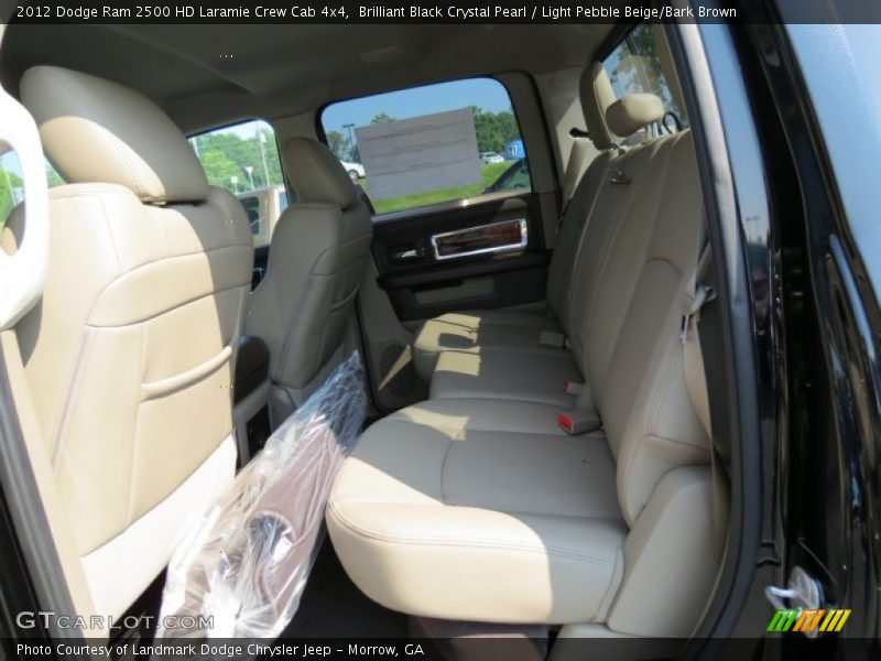 Brilliant Black Crystal Pearl / Light Pebble Beige/Bark Brown 2012 Dodge Ram 2500 HD Laramie Crew Cab 4x4