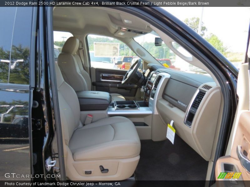 Brilliant Black Crystal Pearl / Light Pebble Beige/Bark Brown 2012 Dodge Ram 2500 HD Laramie Crew Cab 4x4