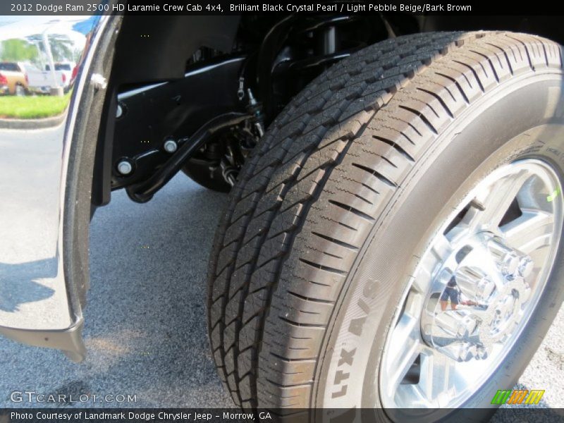 Brilliant Black Crystal Pearl / Light Pebble Beige/Bark Brown 2012 Dodge Ram 2500 HD Laramie Crew Cab 4x4