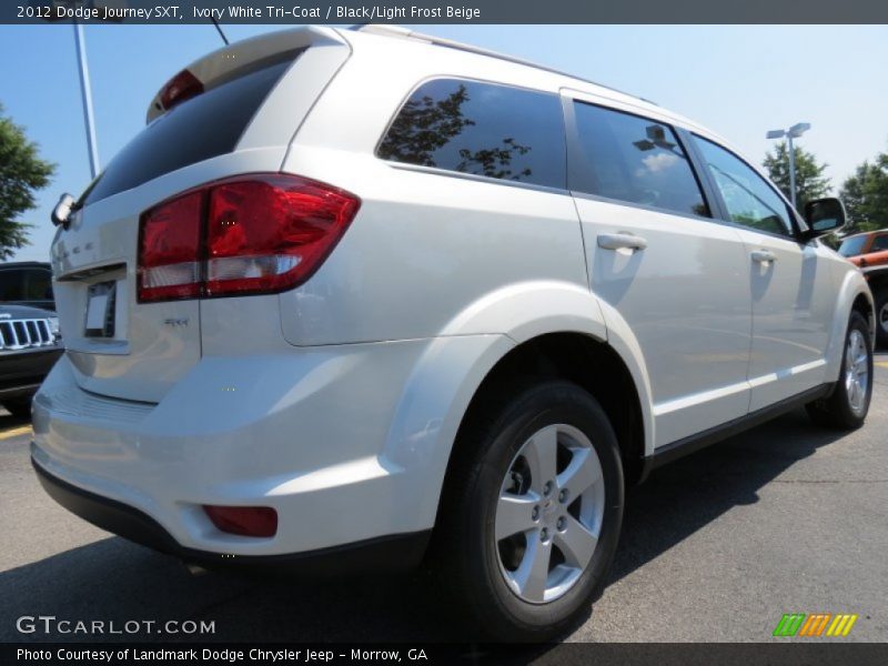 Ivory White Tri-Coat / Black/Light Frost Beige 2012 Dodge Journey SXT