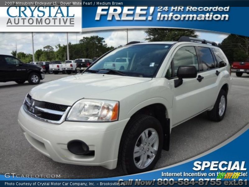 Dover White Pearl / Medium Brown 2007 Mitsubishi Endeavor LS
