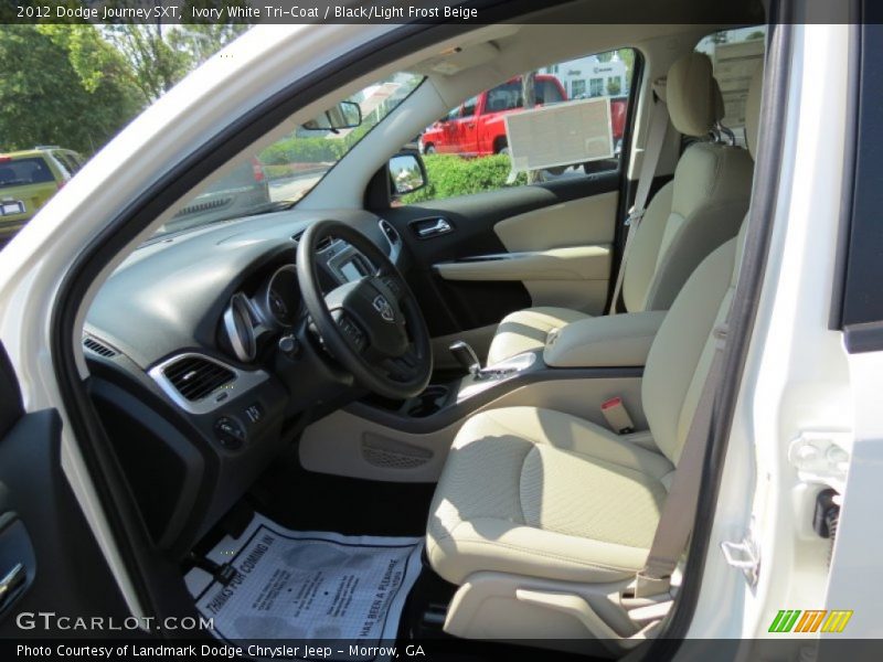 Ivory White Tri-Coat / Black/Light Frost Beige 2012 Dodge Journey SXT