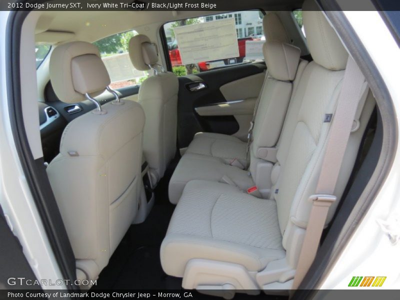 Ivory White Tri-Coat / Black/Light Frost Beige 2012 Dodge Journey SXT