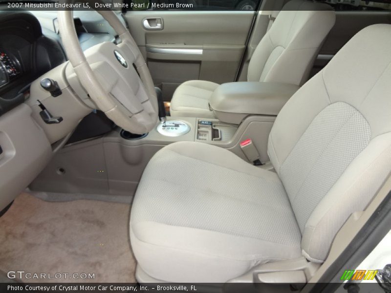 Dover White Pearl / Medium Brown 2007 Mitsubishi Endeavor LS