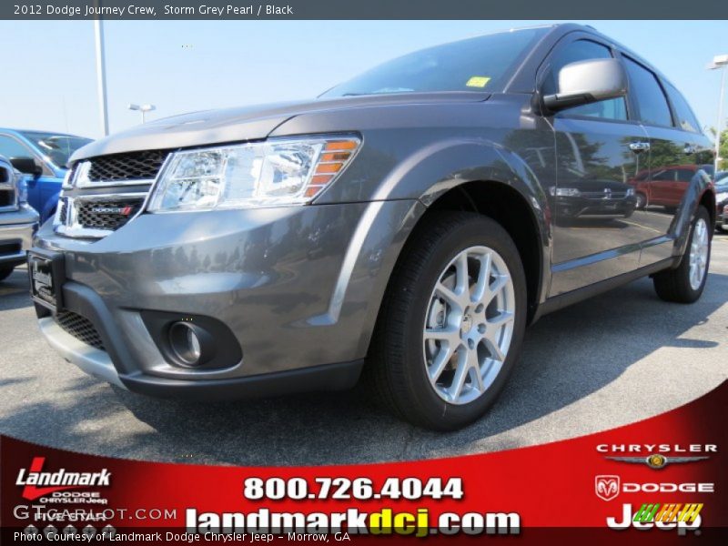 Storm Grey Pearl / Black 2012 Dodge Journey Crew