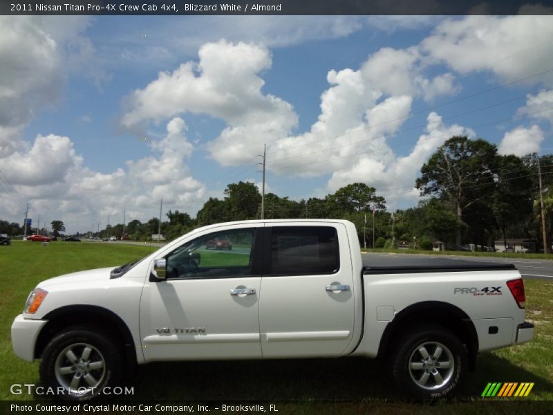 Blizzard White / Almond 2011 Nissan Titan Pro-4X Crew Cab 4x4