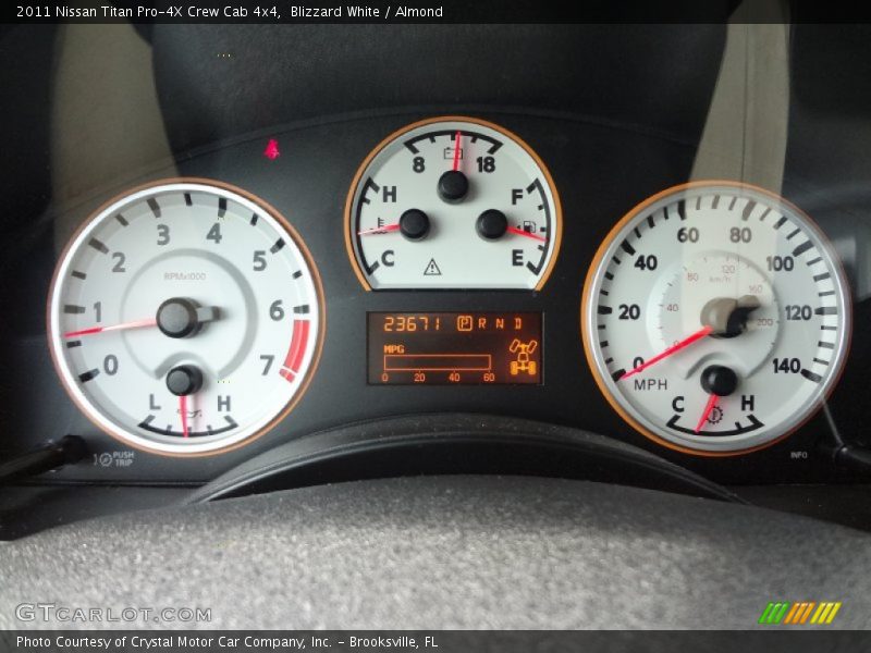 Blizzard White / Almond 2011 Nissan Titan Pro-4X Crew Cab 4x4