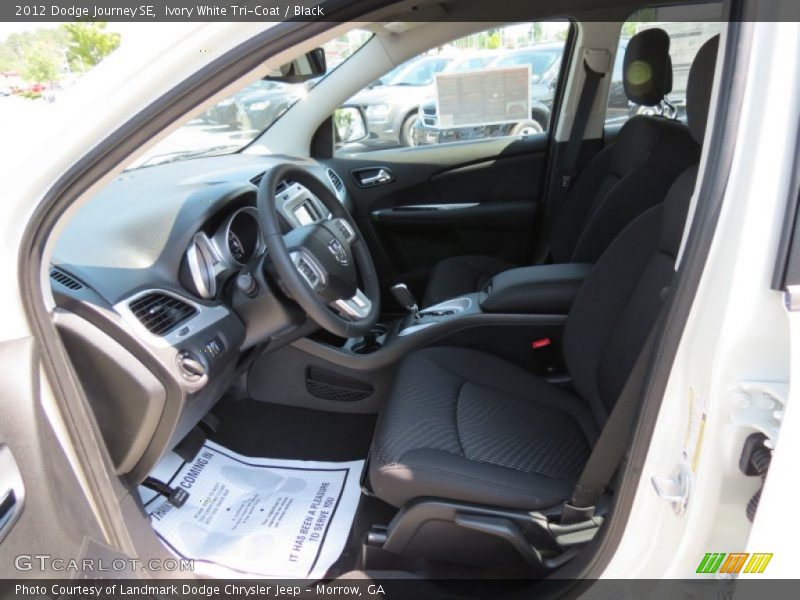 Ivory White Tri-Coat / Black 2012 Dodge Journey SE