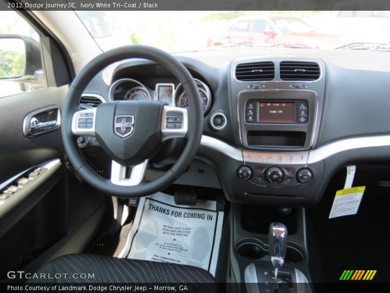 Ivory White Tri-Coat / Black 2012 Dodge Journey SE