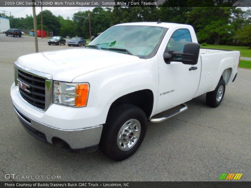 Summit White / Dark Titanium 2009 GMC Sierra 2500HD Work Truck Regular Cab