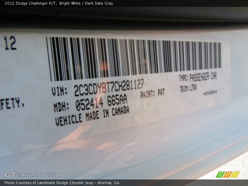 PW7 - 2012 Dodge Challenger R/T