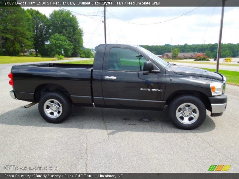 Brilliant Black Crystal Pearl / Medium Slate Gray 2007 Dodge Ram 1500 ST Regular Cab