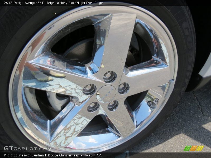 Bright White / Black/Light Frost Beige 2012 Dodge Avenger SXT
