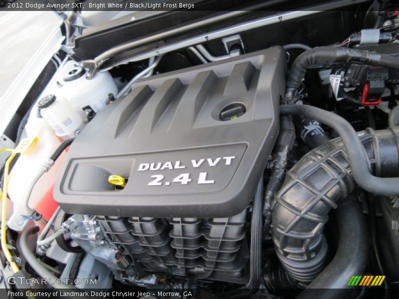 Bright White / Black/Light Frost Beige 2012 Dodge Avenger SXT