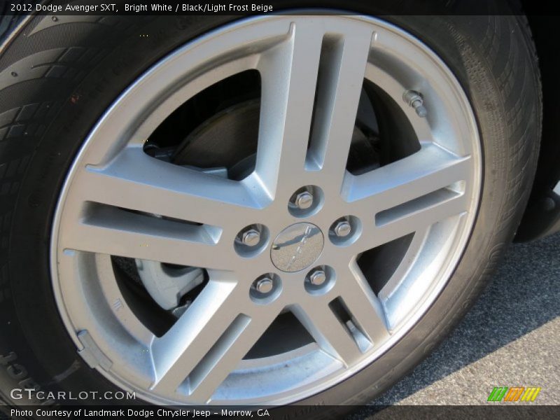 Bright White / Black/Light Frost Beige 2012 Dodge Avenger SXT