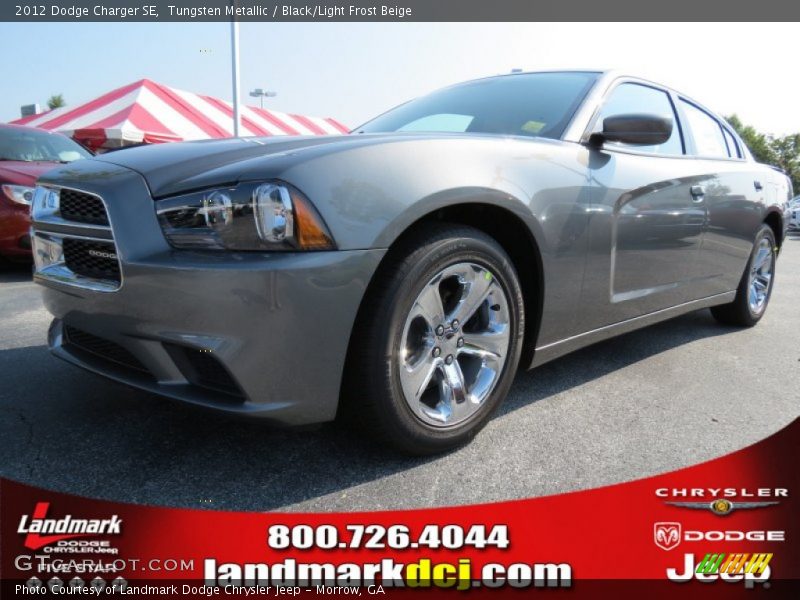 Tungsten Metallic / Black/Light Frost Beige 2012 Dodge Charger SE