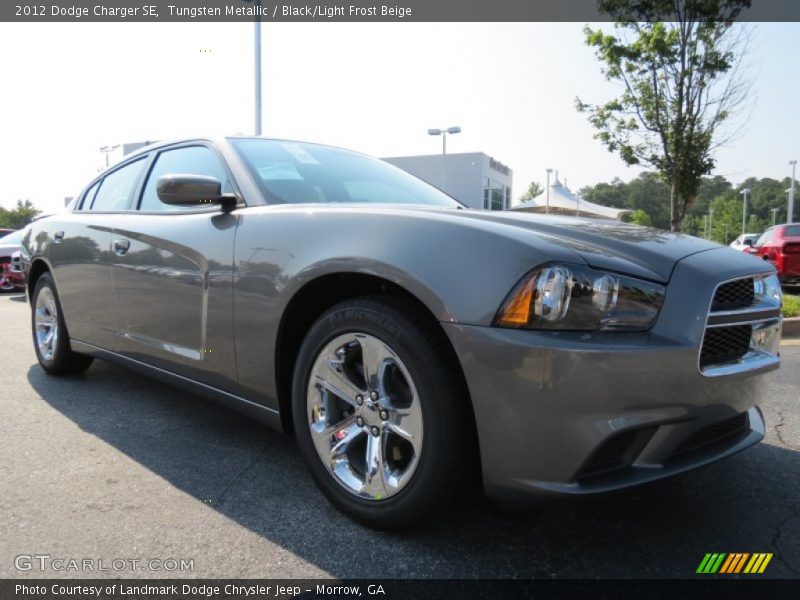 Tungsten Metallic / Black/Light Frost Beige 2012 Dodge Charger SE